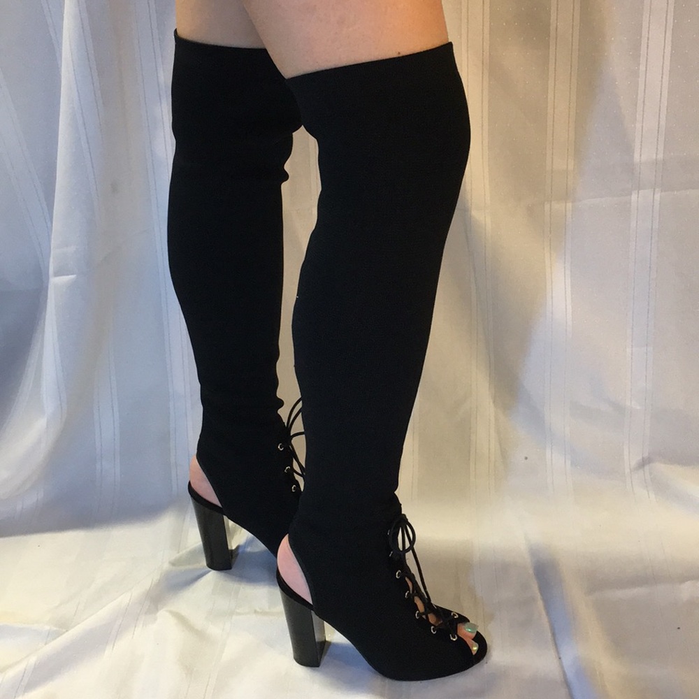 Worn once, Guess Calene over the knee boots